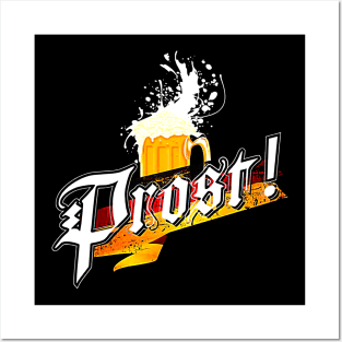 Prost Beer German American Flag Shirt Oktoberfest Men Mug Posters and Art